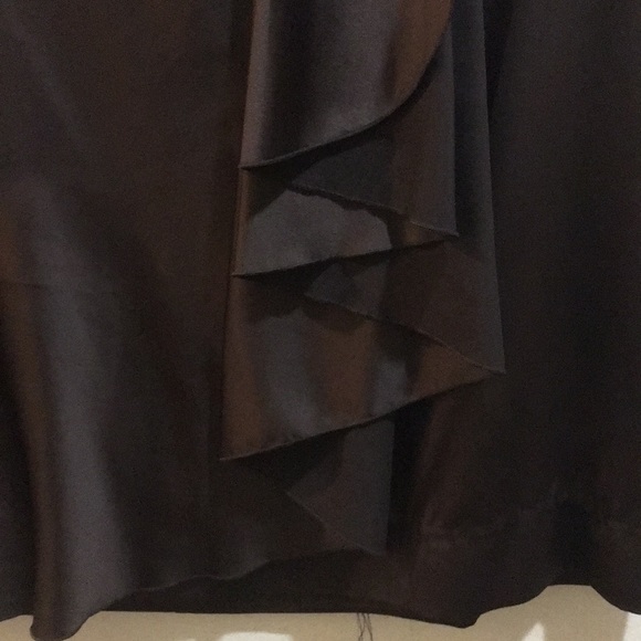 Silky mini skirt in espresso brown - Picture 2 of 4